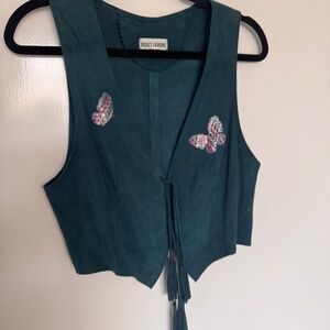 Vintage Rocki’s Fashions Suede Vest